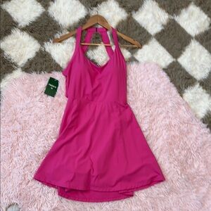 Halara Pink Halter Dress